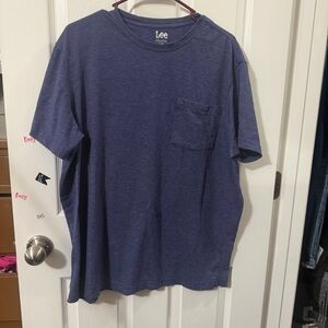 Lee Pima Cotton Pocket T-Shirt Men’s XL‎ Blue Soft Stretch Casual Tee